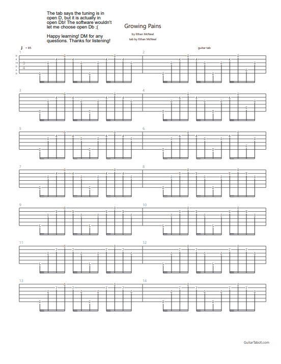 Growing Pains Tab